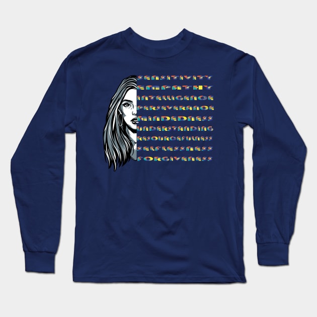 Beautiful Women-Women: Bold and Inspiring Long Sleeve T-Shirt by Mirak-store 